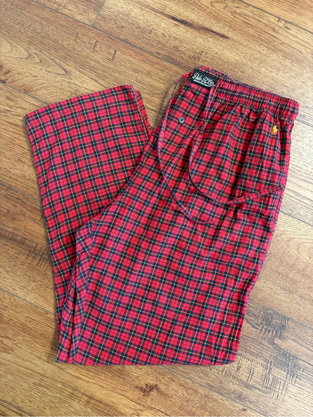 Polo Ralph Lauren Red Plaid Flannel Lounge Pajama Pants Men’s Large